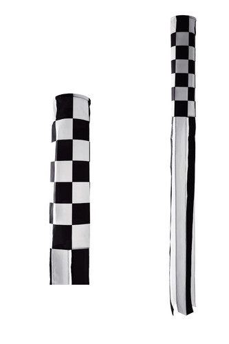 Black and white check flag - black,