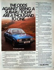 1981 SUBARU 'GLF' Saloon Motor Car Advert - Vintage Original Auto Print AD