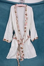 Pink Floral Towel Dressing Gown luxury classic bathrobe cotton waffle texture ri