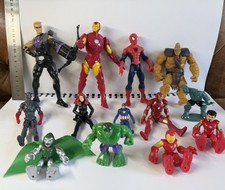 Marvel Toys Bundle - Iron Man Spider-Man Hawkeye Captain America Toy Figures
