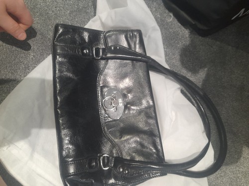 Ri2k black leather handbag - leather,