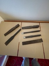 VINTAGE JOB LOT OF 6 LARGE SOLID STEEL CHISELS