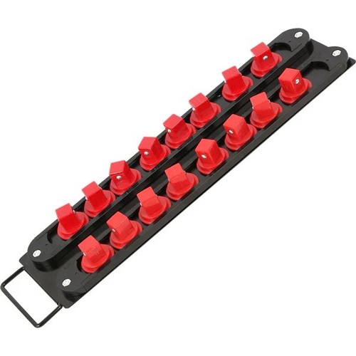 16pc aluminium socket rail - 16pc,
