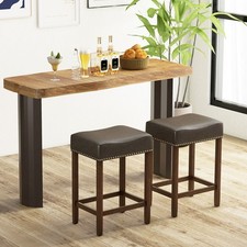 2Pcs Bar Stool PU Leather