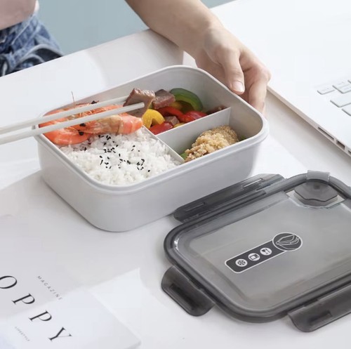 Plastic grey bento - grey, box
