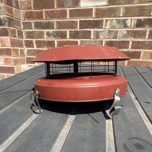 Red metal chimney - metal, rain