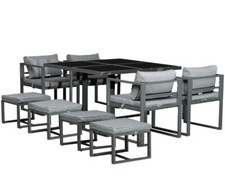 9PCs Patio Aluminium Dining