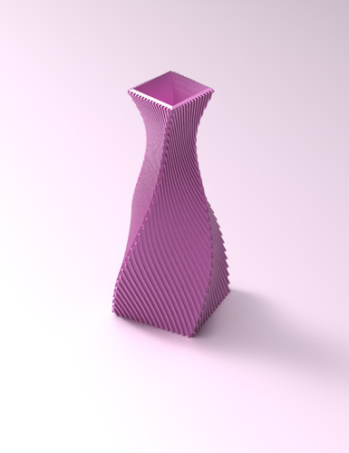 Helix ridge vase 3d - –,