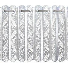 White Lace Cotton Look Net Leaves Vertical Folding Window Blind Panel