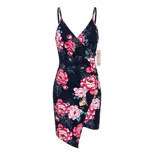 Crave fame navy pink - navy, floral