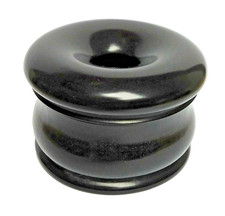 Vintage ebony dressing table jar with lid Art Deco collectable vanity pot A