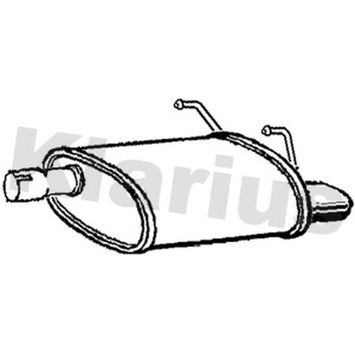 Exhaust rear back box - box, end