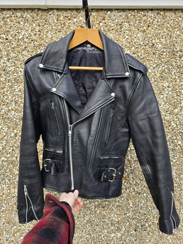 Men vintage leather jacket - vintage,