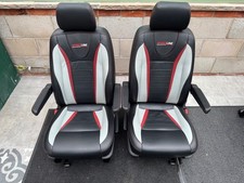 Leather VW Transporter T5.1 T6 Driver Passenger captain seat upholstery