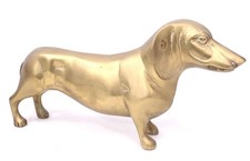 Vintage DACHSCHUND Dog Brass Figure 27cm 1kg - T18