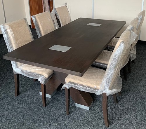 Solid oak dining table and - dining,