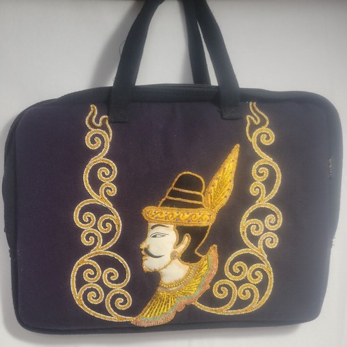 Laptop bag thai style gold - laptop,