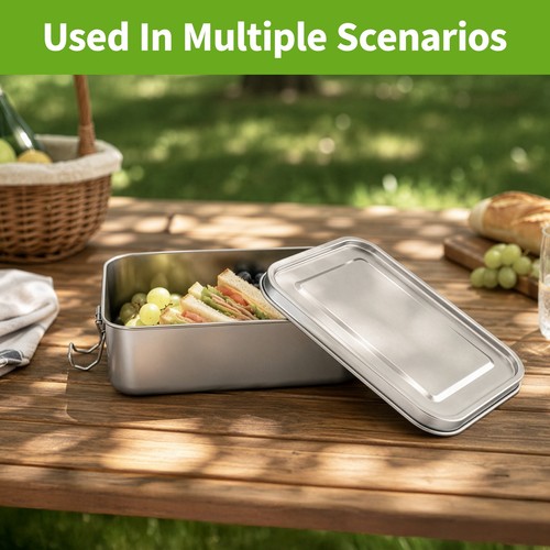 Stainless steel lunch box - lunch,