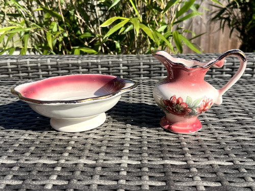 Vintage pink ombre - vintage, jug