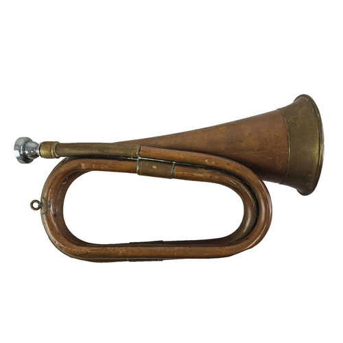Vintage military bugle - vintage,
