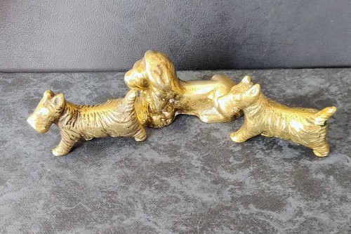 Brass items dogs - 3, and