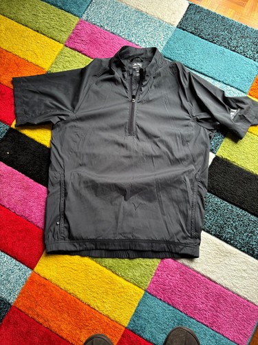 Black adidas golf jacket gilet - golf,