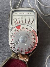 Vintage Weston Master V Light Exposure Meter with Original Case & Lanyard