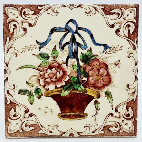 Antique fireplace tile henry - antique,
