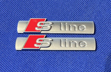 AUDI S LINE - VINTAGE  CAR BADGES / EMBLEMS (8N0853601A) - 71 X 15  MM
