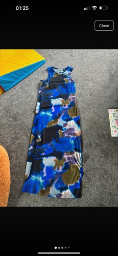 Blue mix sleeveless - racer, back