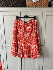 Vintage orange patterned linen