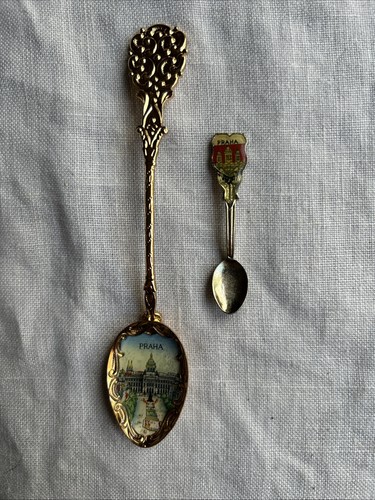 Gold plated enamelled prague - plated,