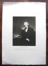 Engraving James Watt Scottish