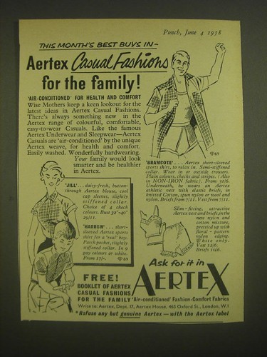 1958 aertex advertisement - 1958,