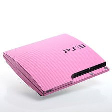 Pink Carbon PS3 slim Textured Skins -Full Body Wrap- decal sticker cover 