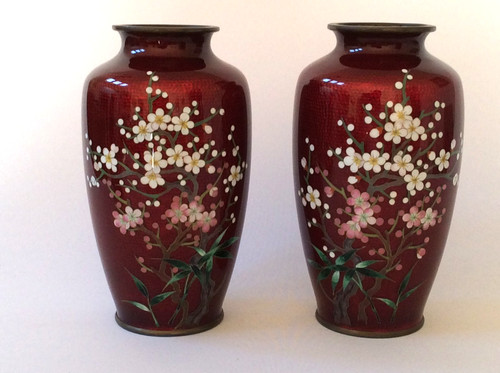 Cloisonne pair superb - cloisonne,