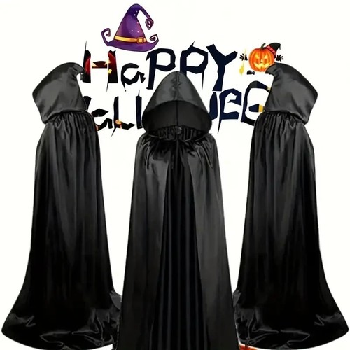 Adult velvet hooded robe cloak - hooded,