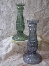 Vintage style glass candle