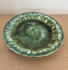 STYLISH PORTHMADOG POTTERY (WALES)  OVAL GREEN DISH: INITIALS HJ: LOVELY ITEM!