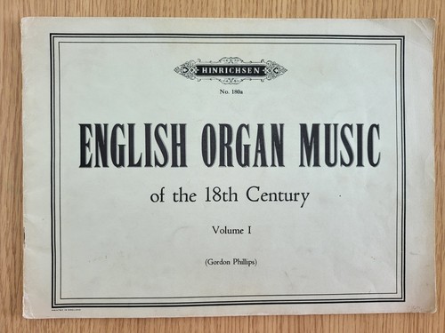 English organ music 18th - organ,