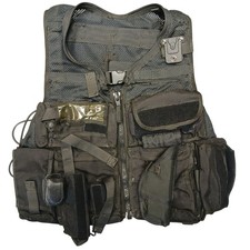 ISPL MK2 Tactical Utility Vest Modular Black De-badged Pouches Holster Pouch