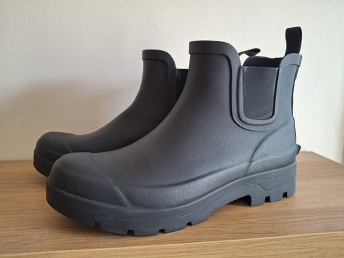 Black ankle wellies 8 - wellies,