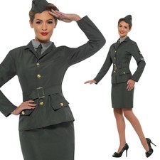 Smiffys WW2 Green Army Girl