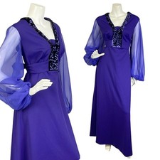 VTG 60S 70S DEEP PURPLE SEQUIN