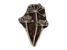 Floral Seedhead Wood Stamp