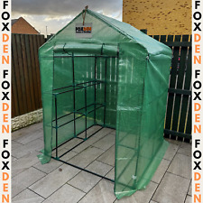 Large Walk In Greenhouse PVC Frame Shelves Reinforced Garden Plant Grow Nursery