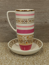 Whittard Of Chelsea After Dark 2006 Fine Bone China Cup & Saucer Gold Detail