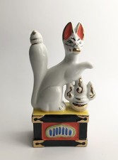Japanese Inari Fox Ceramic Figurine – Shinto Shrine Ornament
