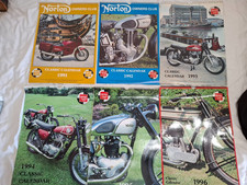 NORTON owners club CLASSIC CALENDAR for 1991-1996 Joblot Collection