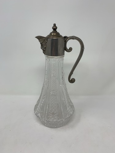 Vintage glass claret jug - vintage, with